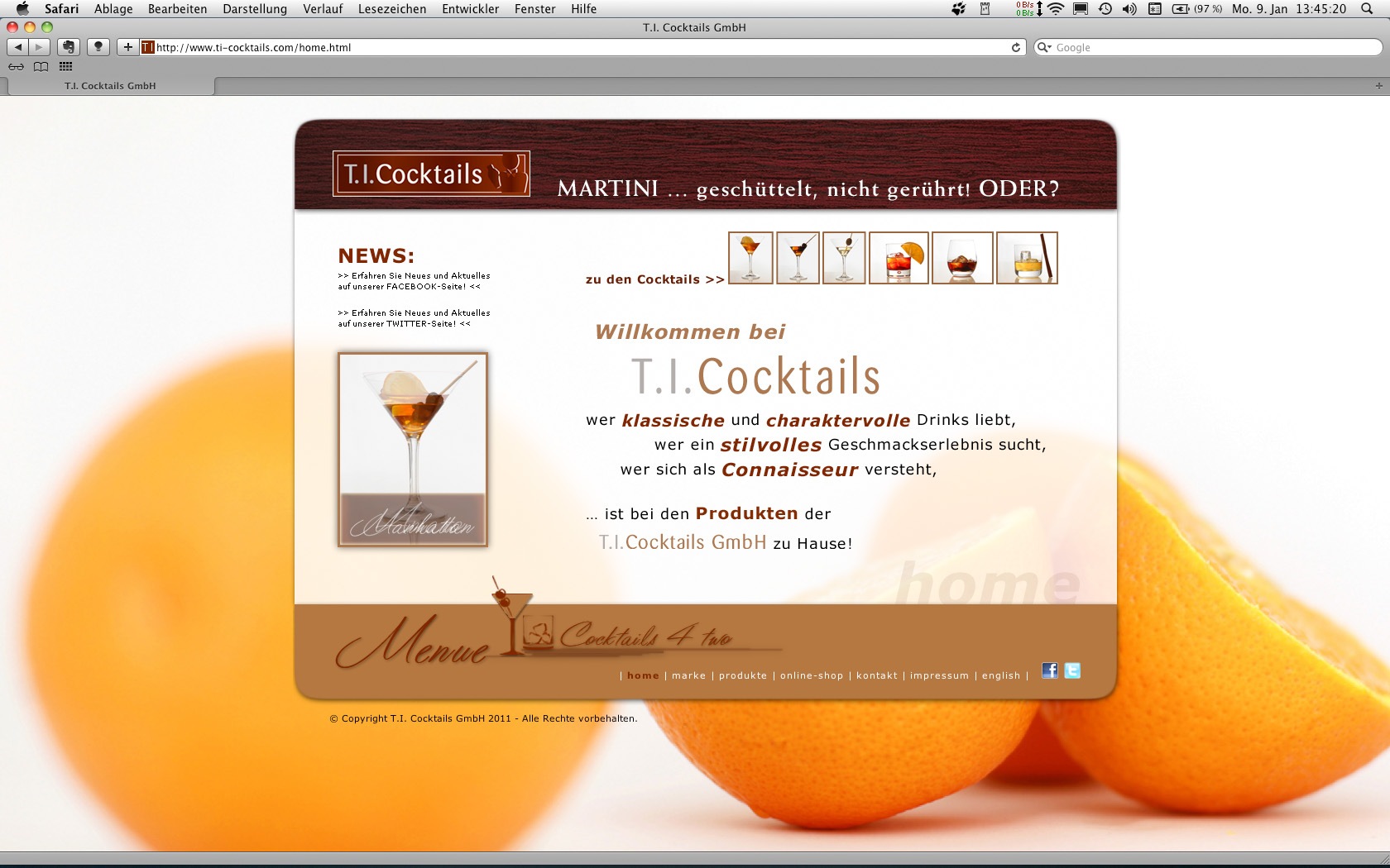 T.I. Cocktails | Website