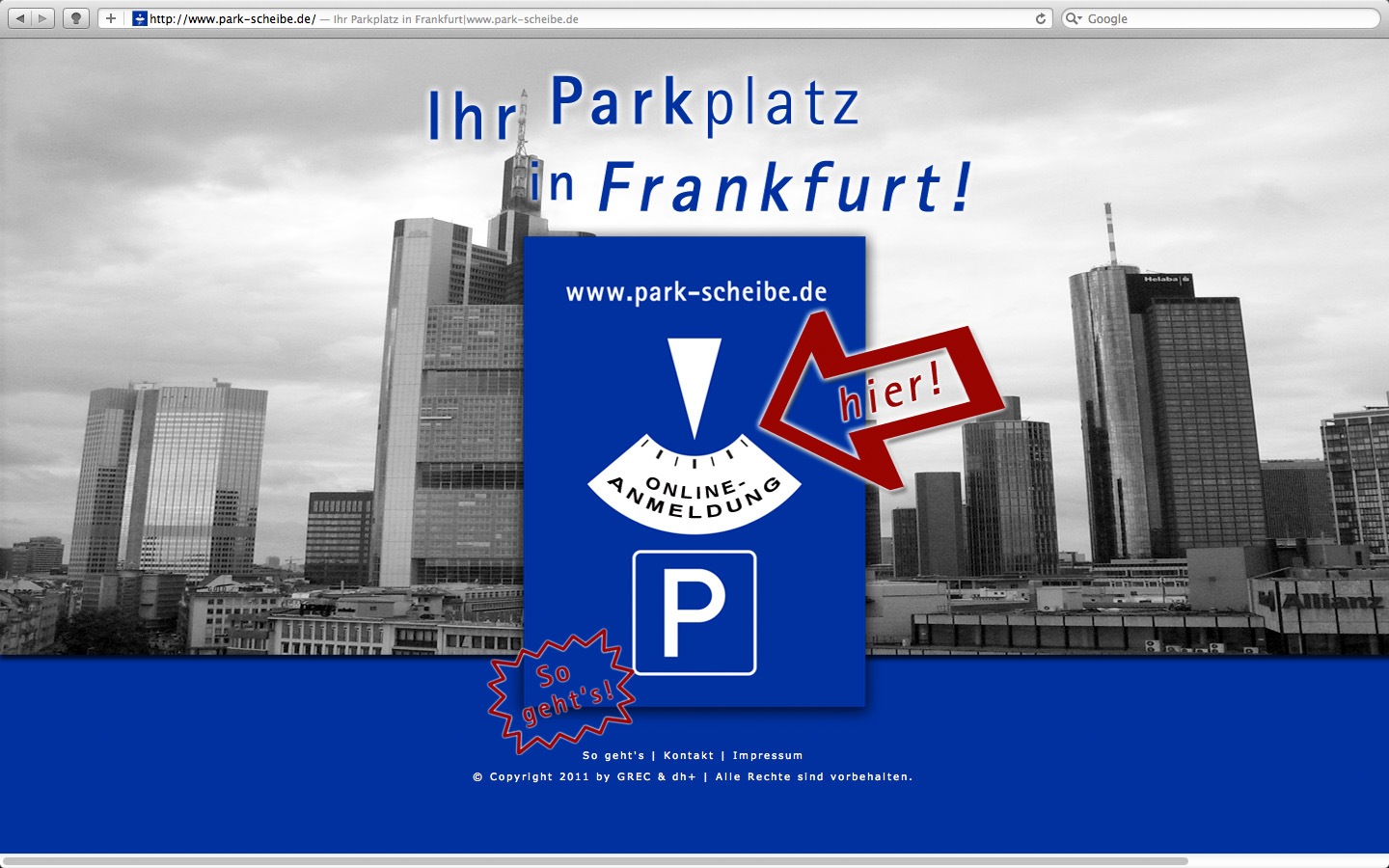 Parkscheibe - Webseitep dh+ | dhplus Mannheim