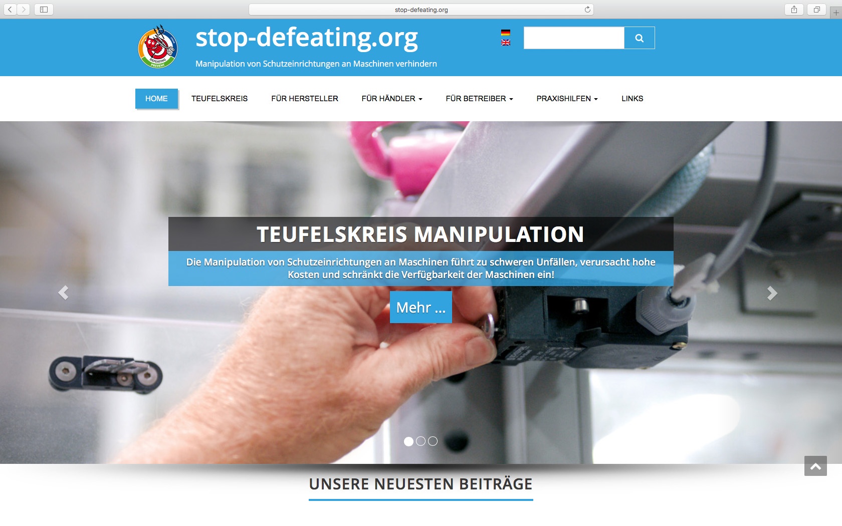Relaunch Website ’stop-defeating.org‘