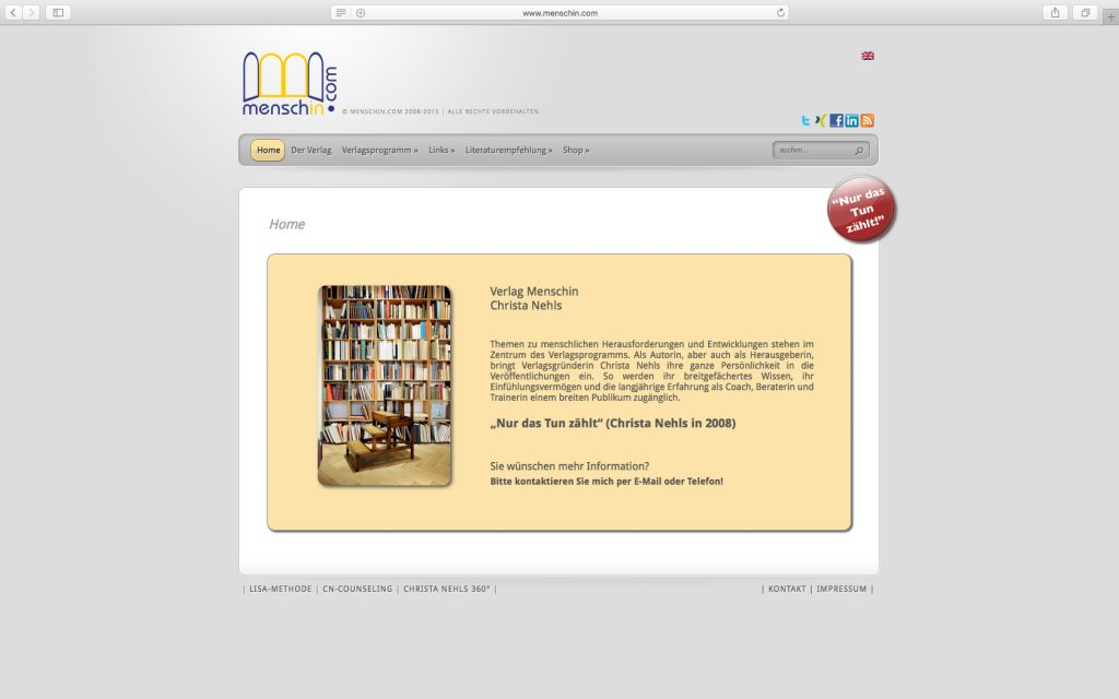 dh+ | Website & Webshop Verlag Menschin