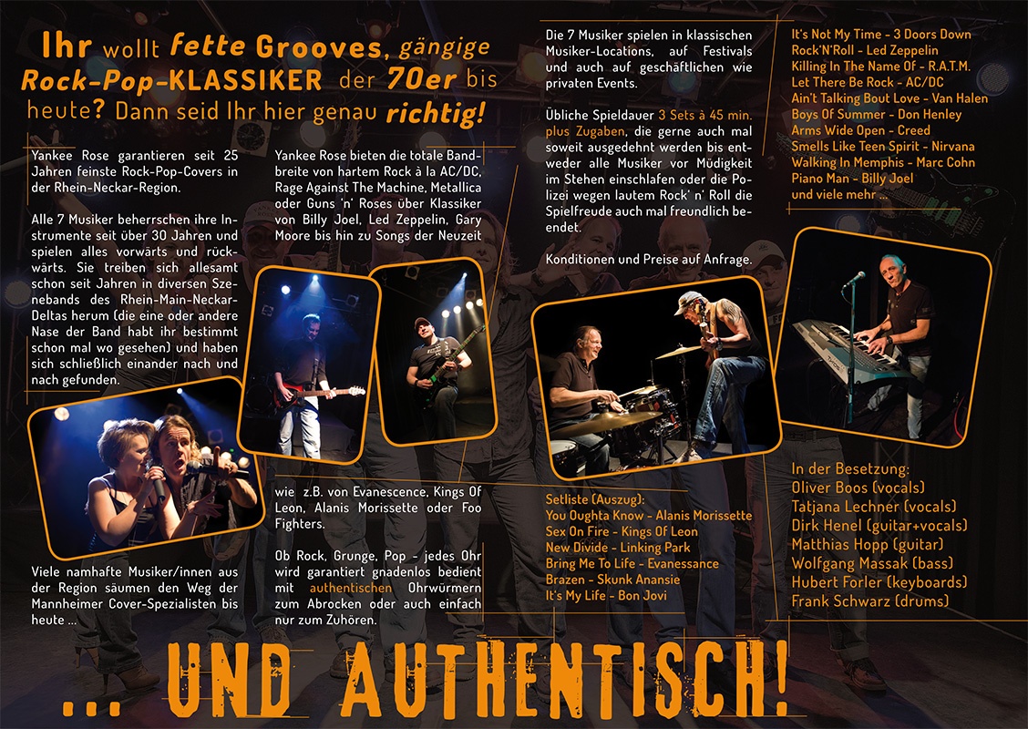 dh+ | Yankee Rose-Rock Covers Infobroschüre