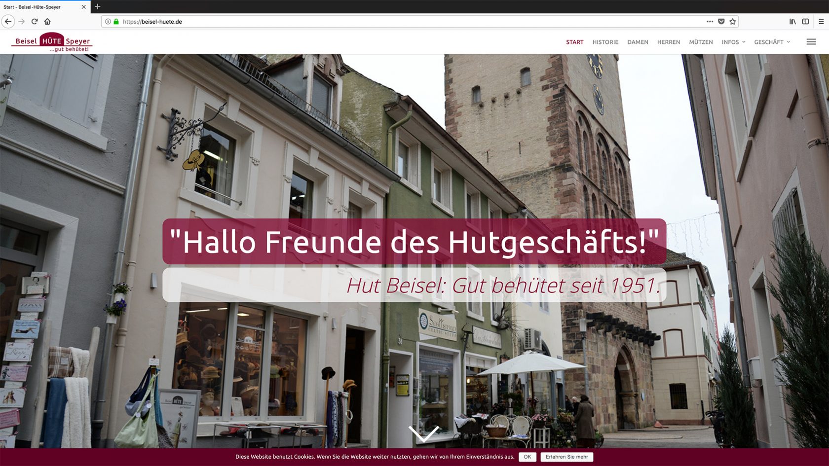 Relaunch der Webseite ‚beisel-huete.de‘