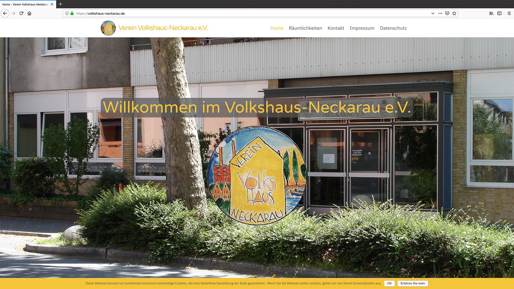 Website-Gestaltung für Verein Volkshaus-Neckarau