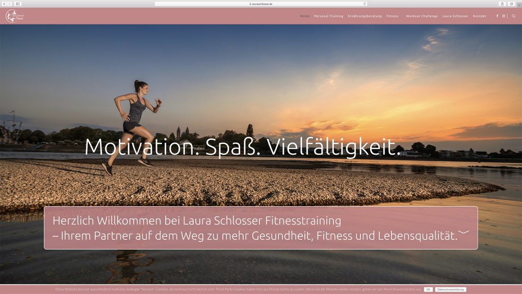dh+ | Webseite Laura Schlosser Fitnesstraining, Schifferstadt