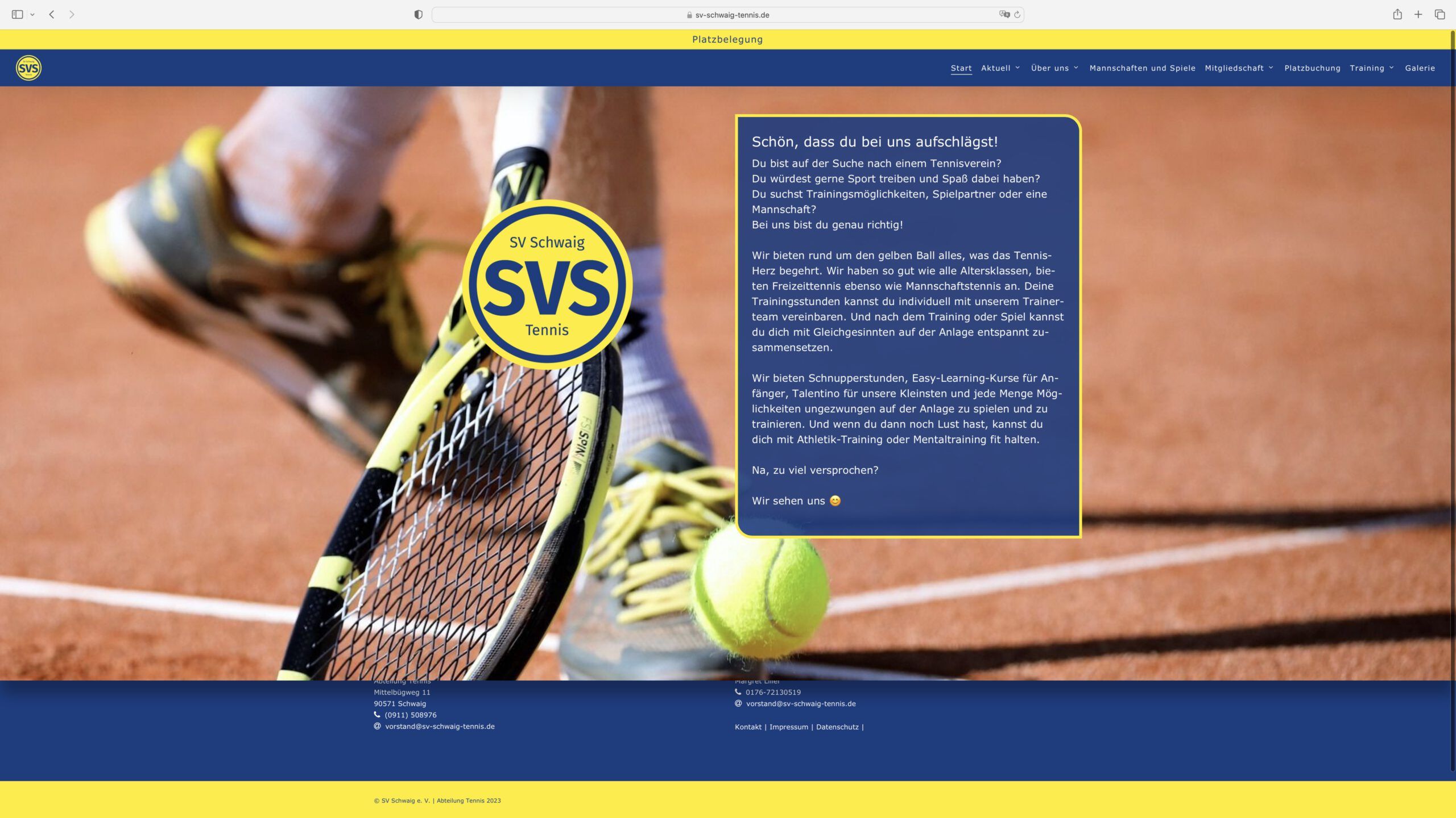 SV Schwaig Tennis- Webseite dh+ | dhplus Mannheim