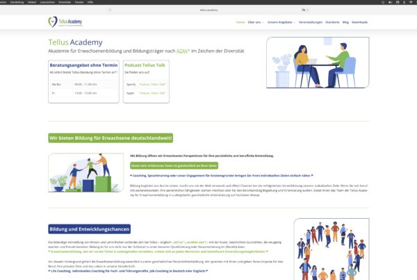 dh+ Mannheim - Webseite Tellus Academy